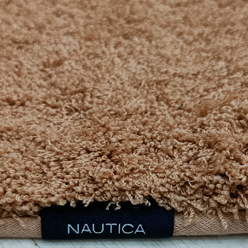 Nautica Cashmere Step Solid Anti-Skid Bath Mat - Tan media 5