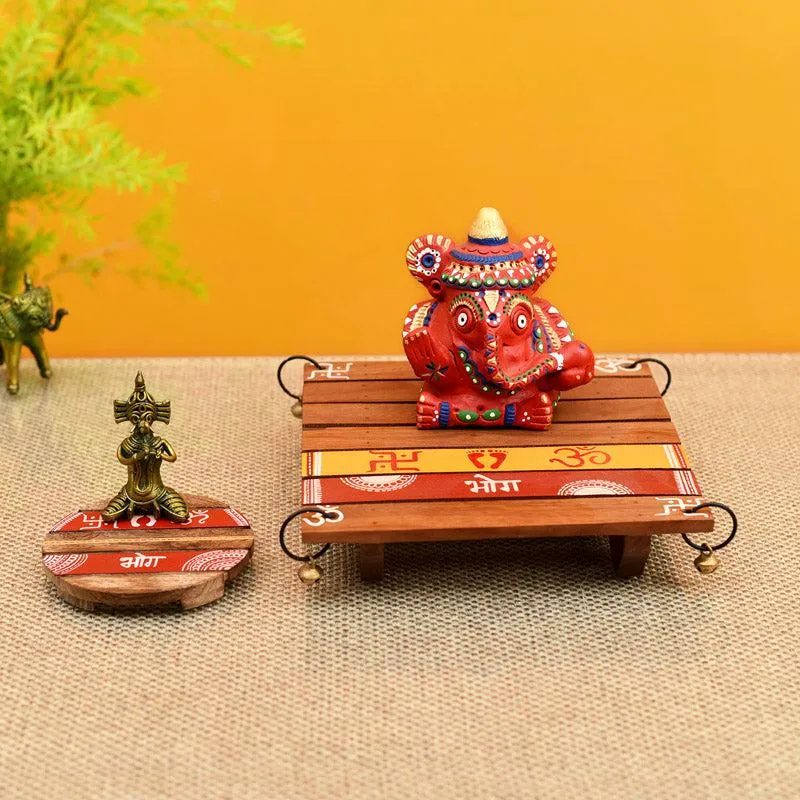 Shameem Pooja Chowki - Three Piece Set media 1