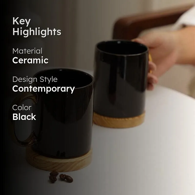 Solomon Ceramic Coffee Mug (320 mL Each) - Set of Two media 2