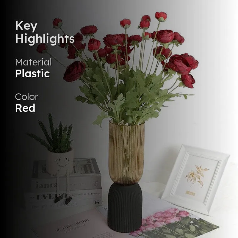 GraceBloom Modern Artificial Flower Dcor - Set Of Three media 2