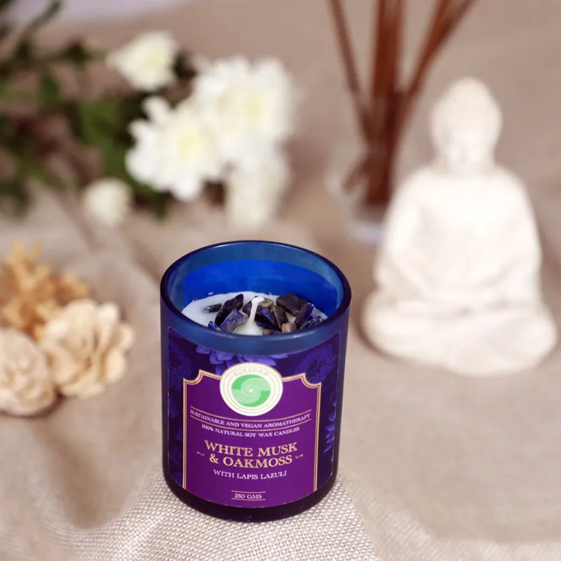 Elysium White Musk and Oakmoss Scented Candle media 3