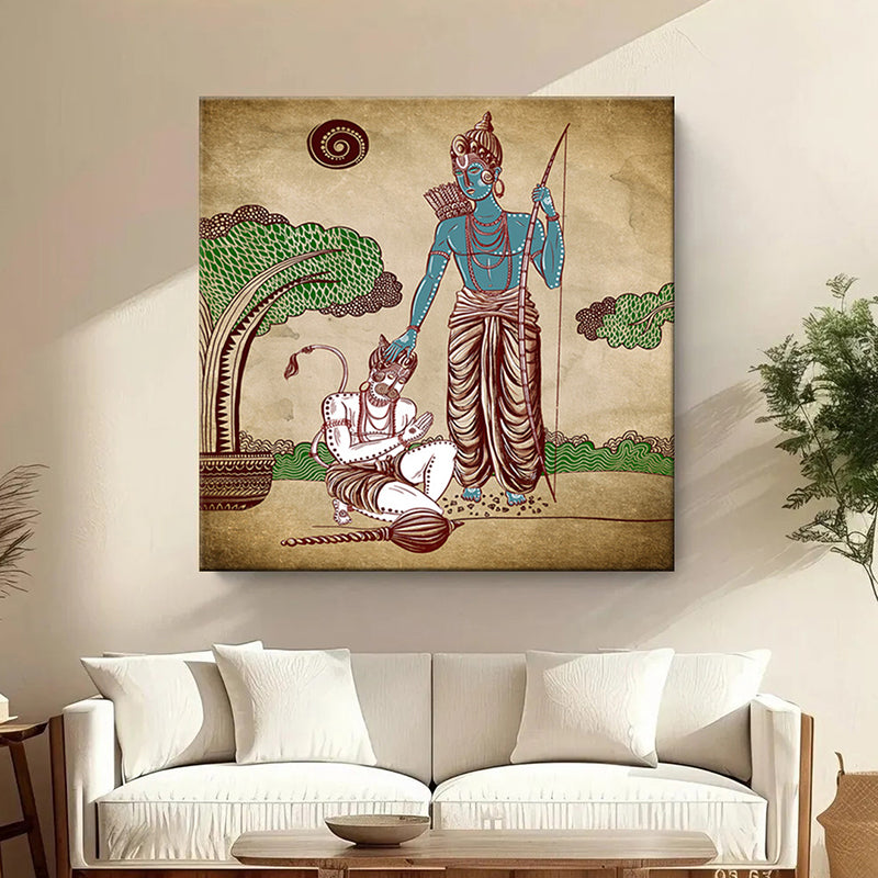 Geeta Updesh By Krishna Wall Painting