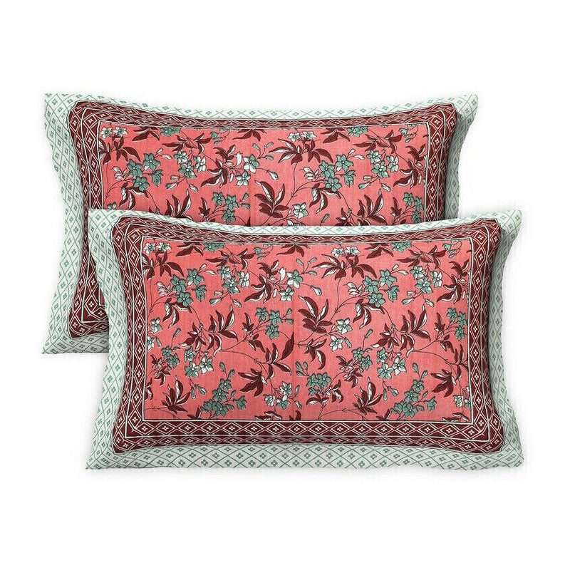 Florava Cotton Bedsheet (Red,White) - 240 TC media 5