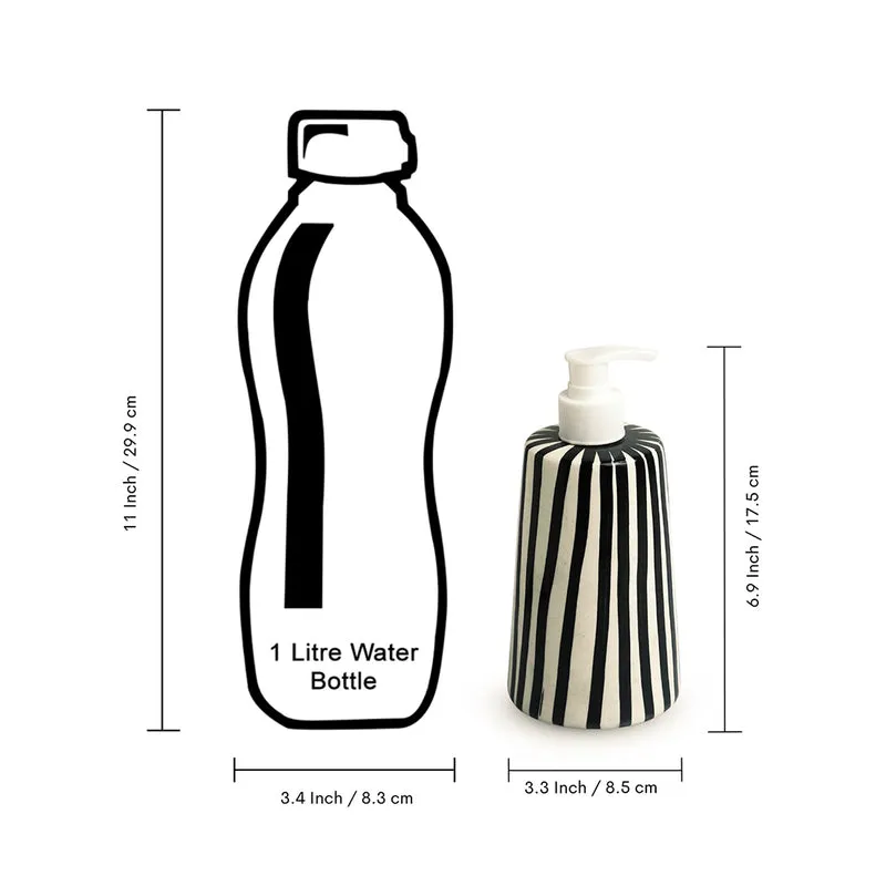 Zebra Stripia Handpainted Bathroom Set - Two Piece Set media 7