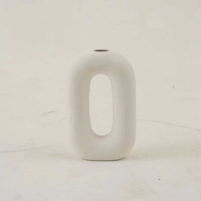 Oura Ceramic Donut Vase - Set Of Two media 4