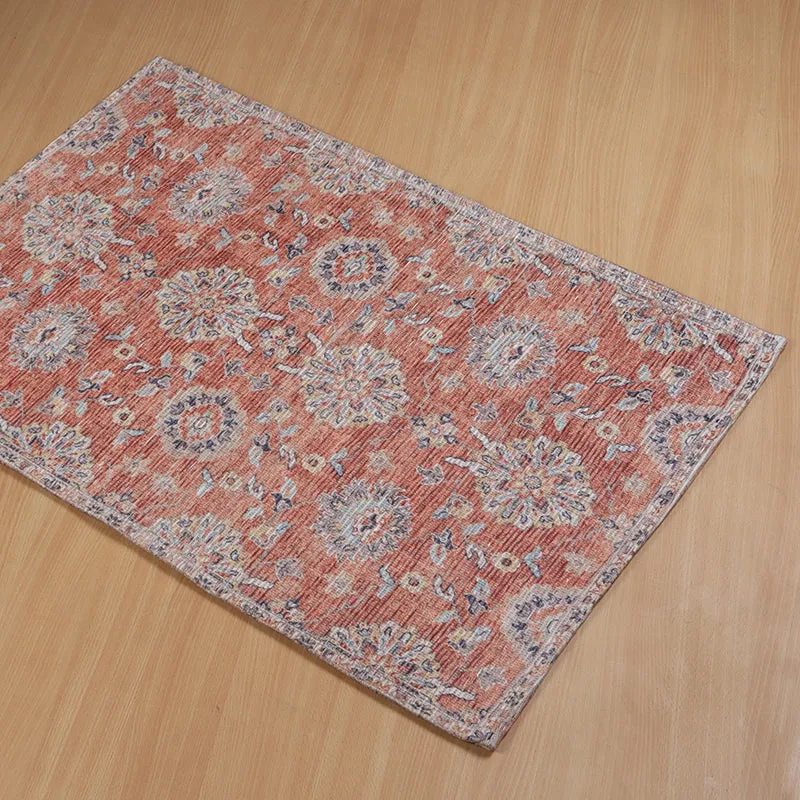 Yifara Ethnic Polyester Door Mats - Maroon media 4