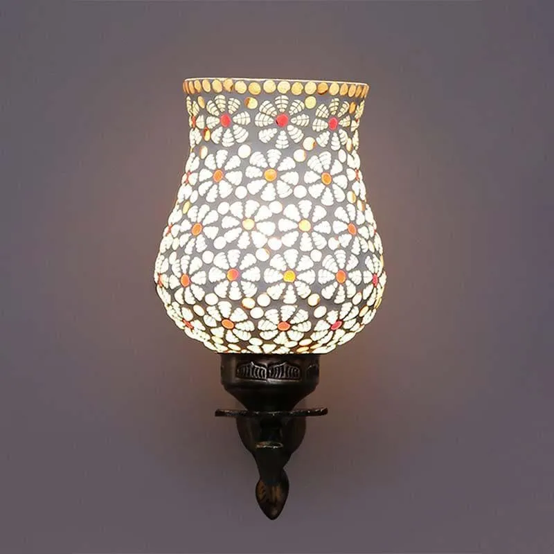 Bagh Mosaic Glass & Metal Wall Lamp media 5