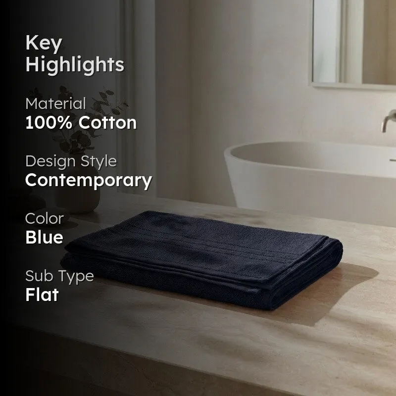 Monte Carlo Clean Wrap Pure Cotton Bath Towel - Navy Blue media 2