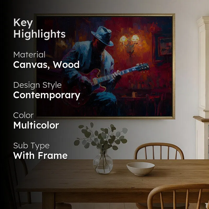 Urban Jazz Canvas Wall Painting With Frame media 2