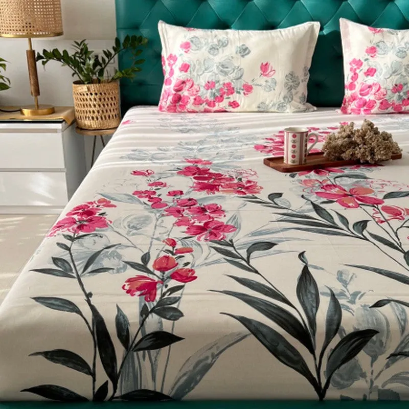 Urban Space Majestic Pink Cotton Bedsheet - 200 TC media 6