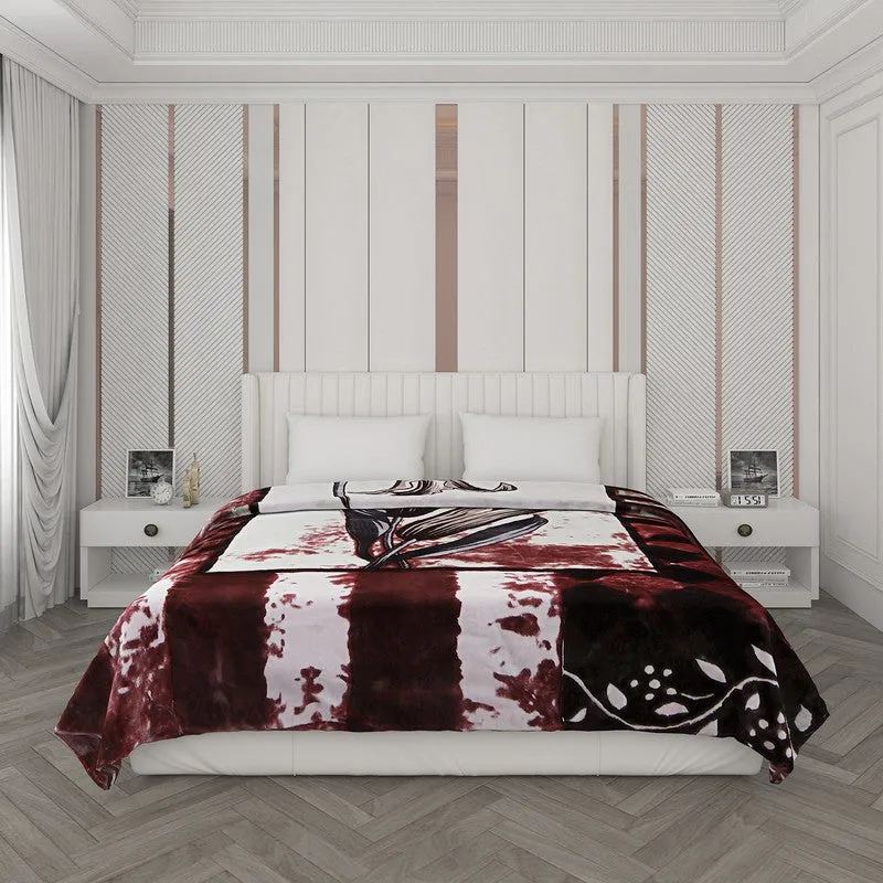 Monte Carlo Crimson Dreamscape Blanket - 1000 GSM media 3