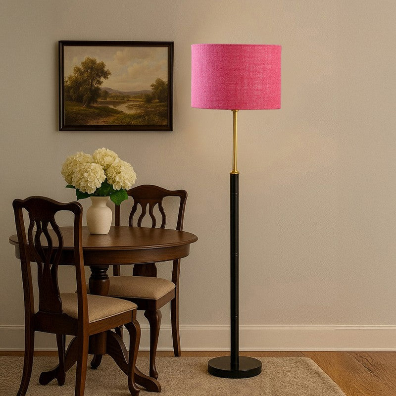 Horizon Curve Wooden Floor Lamp - Pink media 4
