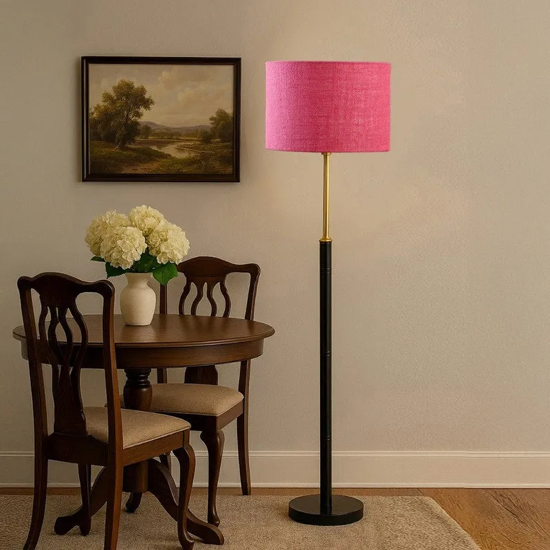Horizon Curve Wooden Floor Lamp - Pink media 4