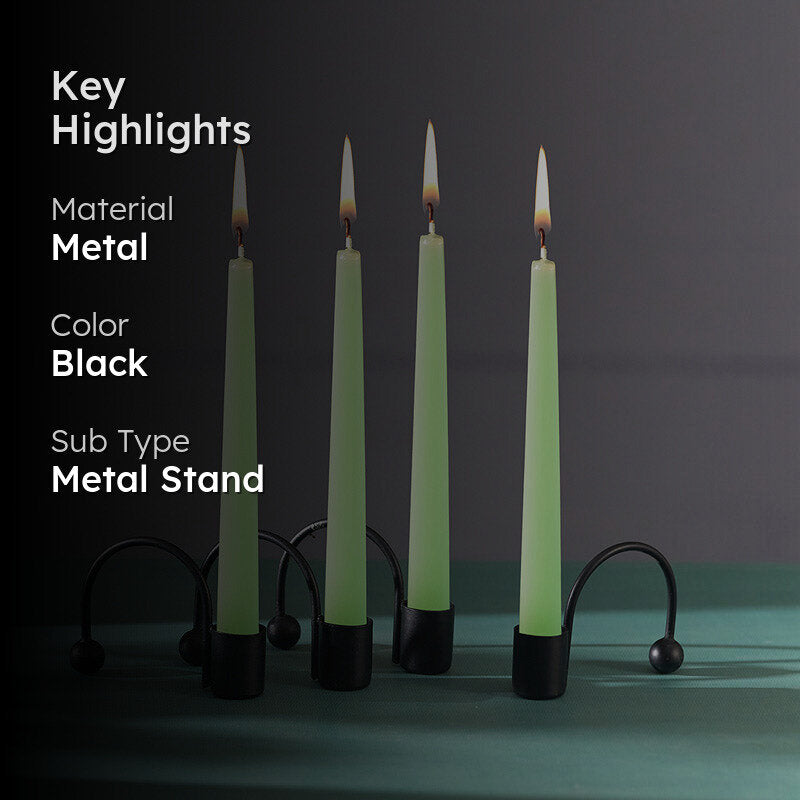 Arfa Tealight Candle Holder (Black) - Set of Four media 2