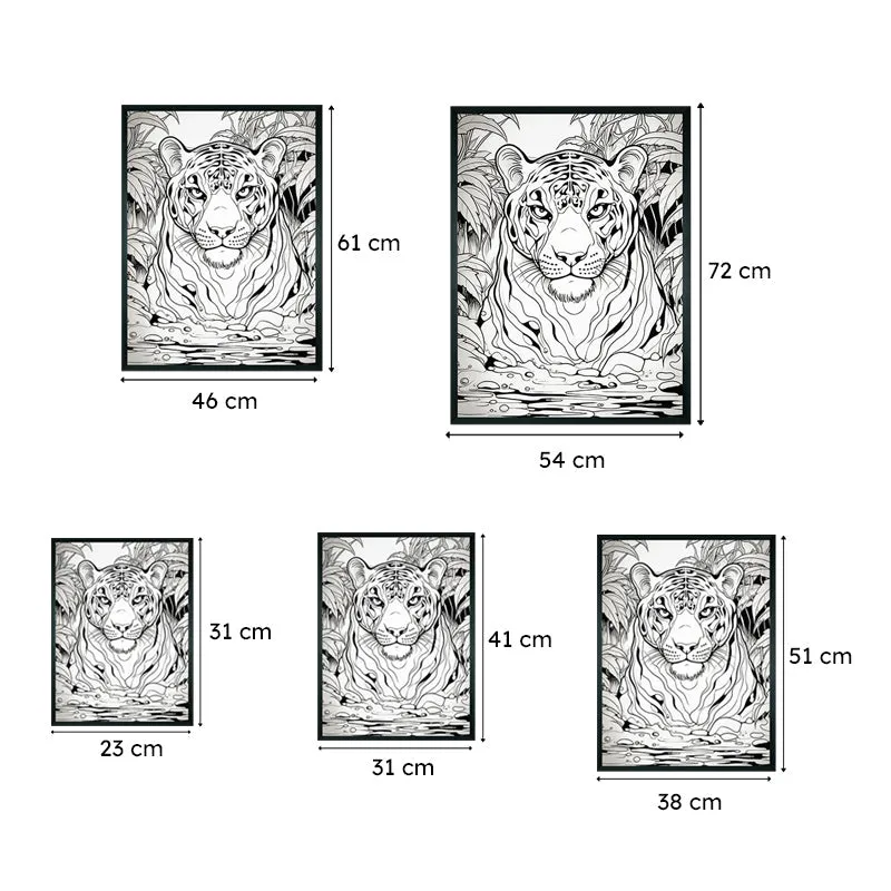 Tiger Sketch Canvas Wall Art media 8