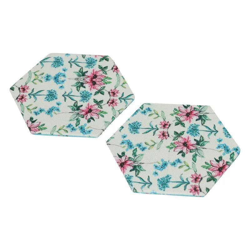 Elif Hexa Canvas Coaster - Set Of Two media 4