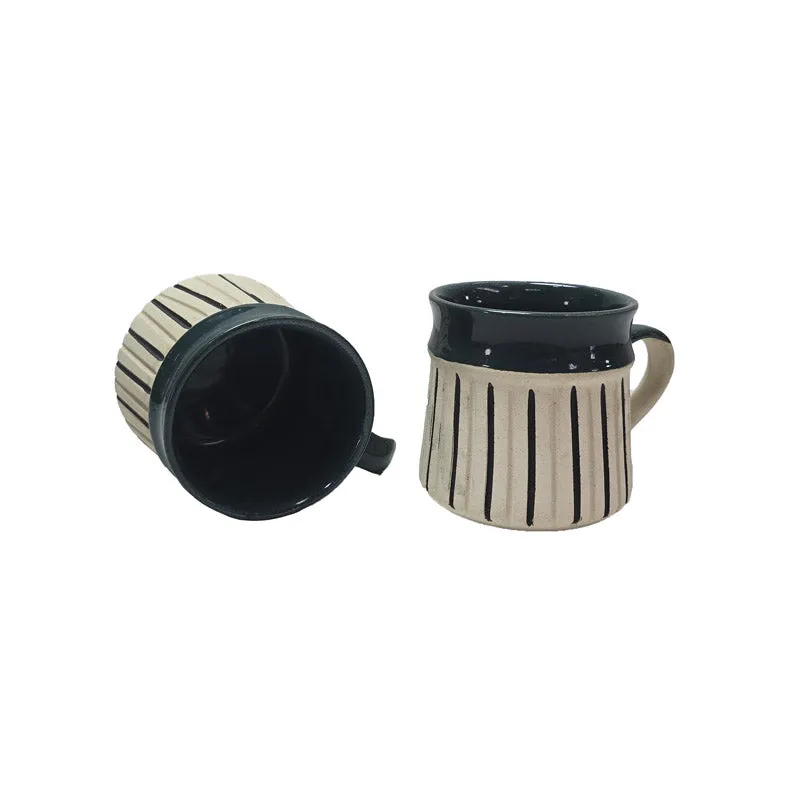 Jirva Ceramic Coffee Mug (250 mL Each) - Set of Two media 3
