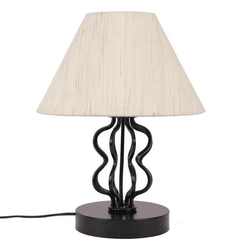 Iggly Wiggly Fabric Table Lamp - Beige,Black media 4