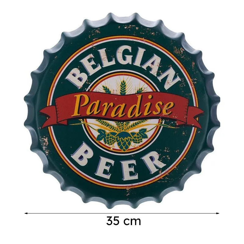 Belgian Beer Bottle Cap Metal Wall Accent media 8