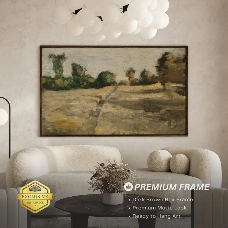 Autumn Fields Wood Wall Art With Frame - Black media 3