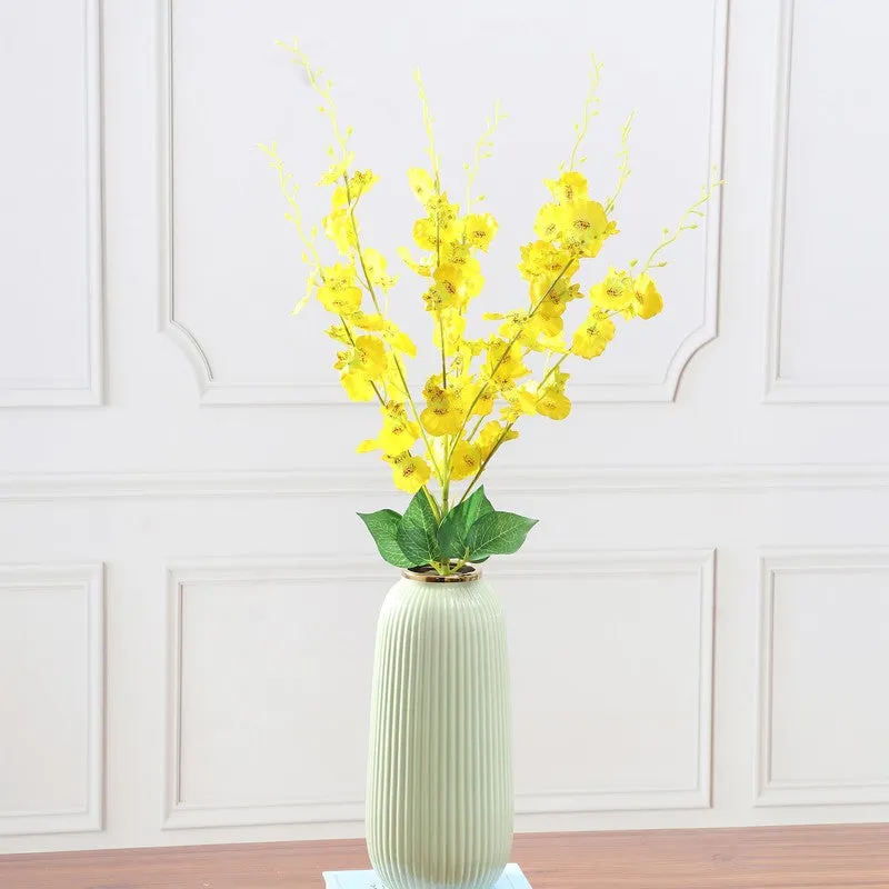 Cross Orchid Artificial Flowers - Yellow media 4