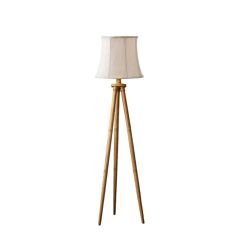 Cotin Curve Wooden Tripod Floor Lamp - Beige media 5