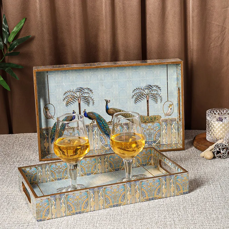 Chitramayi Wood Serving Tray - Set Of Two media 1