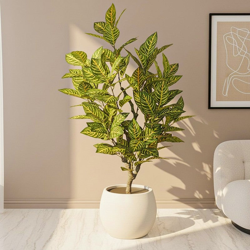 Verdess Artificial Plant With Black Plastic Pot - 4 Feet