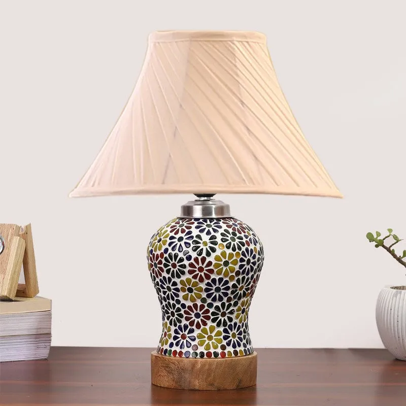 Aurelia I Pleated Wooden Table Lamp - Multicolor media 4