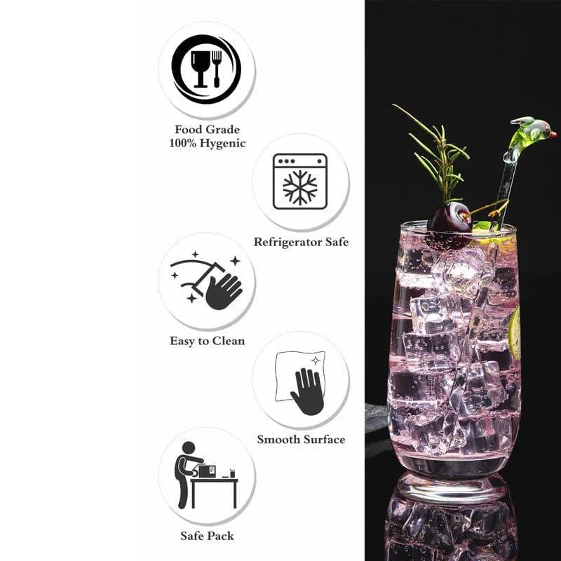Jean Glass Tumbler (360 ML) - Set Of Six media 6