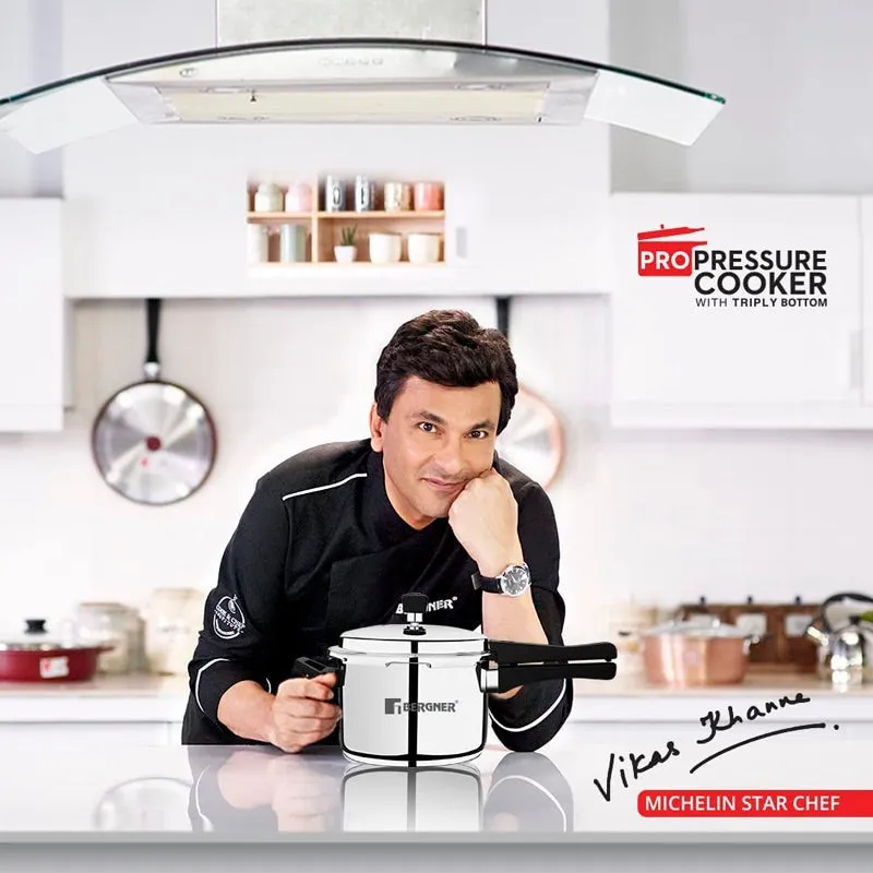 Bergner Stainless Steel Pressure Cooker With Outer Lid - 3000 mL media 3