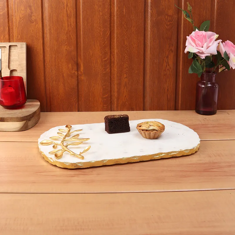 Fernest Oval Marble Platter media 1