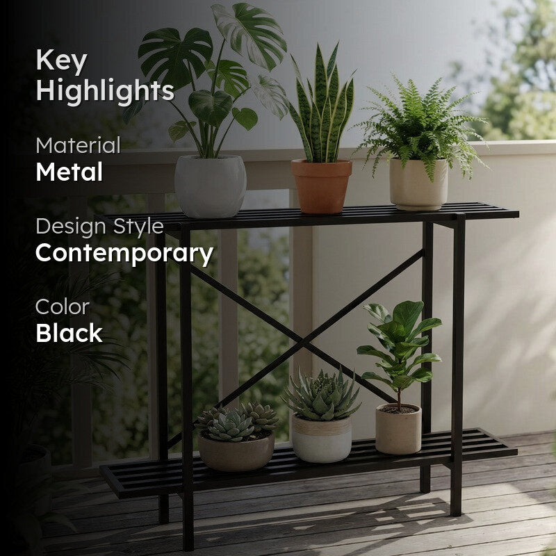 Verdex Metal Planter Stand - Black media 2