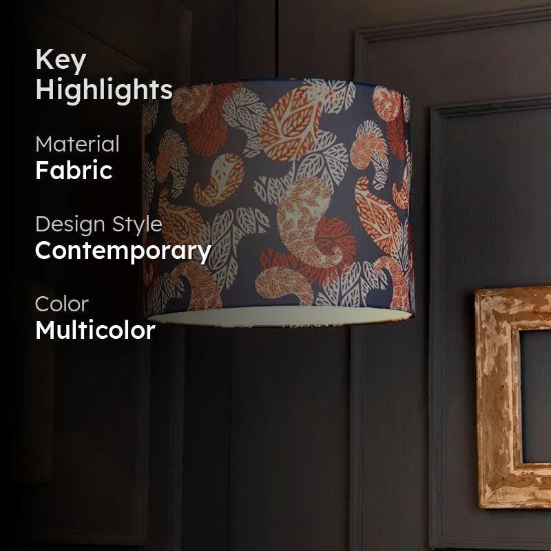 The Paisley Play Floral Fabric Ceiling Lamp media 2