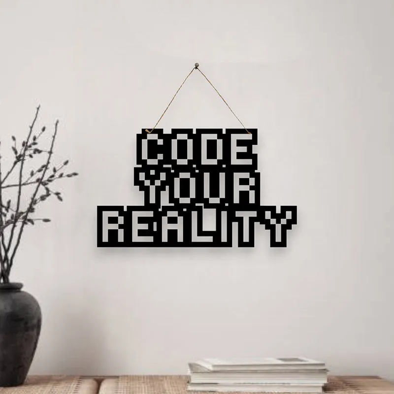 Code Your Reality Mild Steel Wall Accent media 1