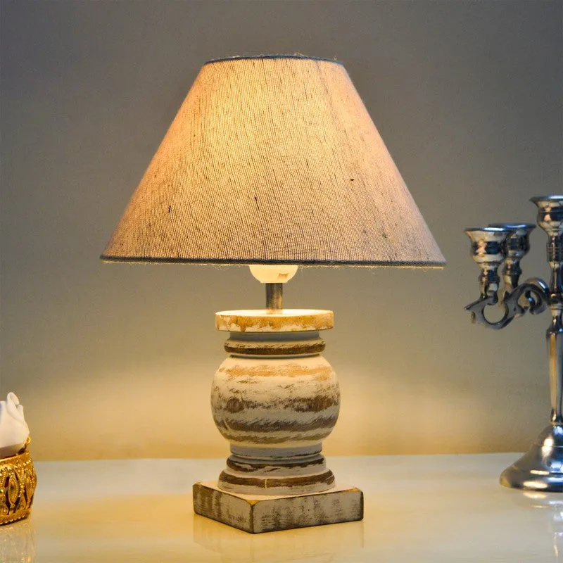 MonoCraft Wooden Table Lamp - Beiige media 4