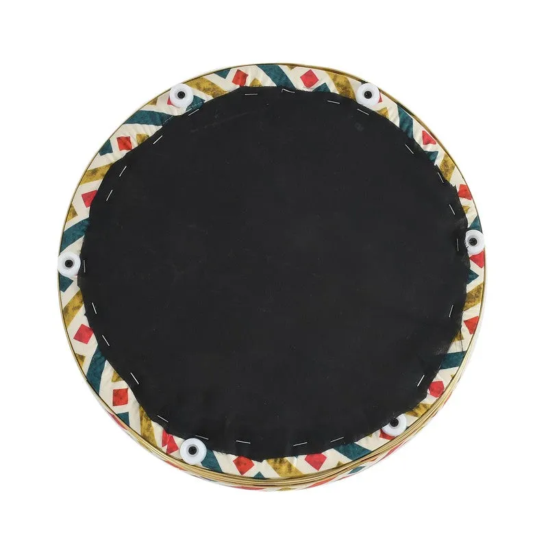 Ripple Zigzag-print Velvet Pouffe - Multicolor media 6