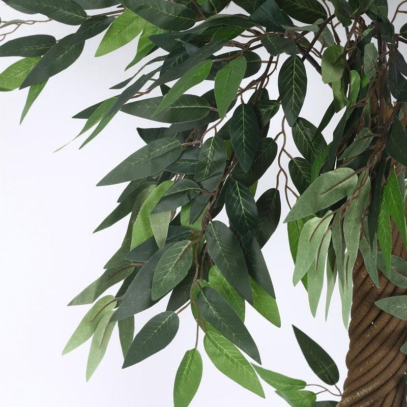 Faux Realtouch Green Eucalyptus Tree With Black Plastic Pot - 5.9 Feet media 5