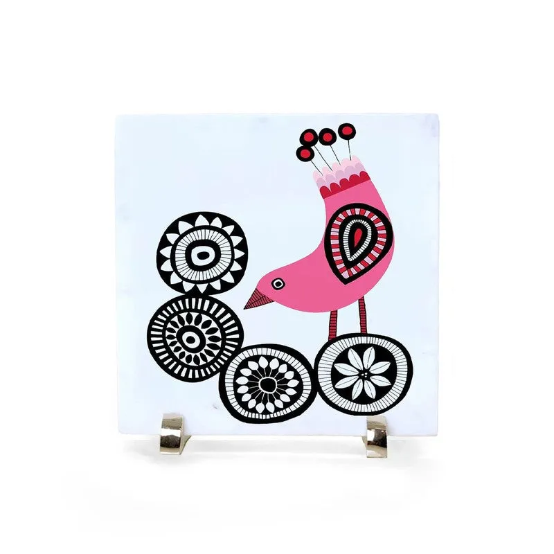 Enigmatic Bird Design Marble Showpieces media 3