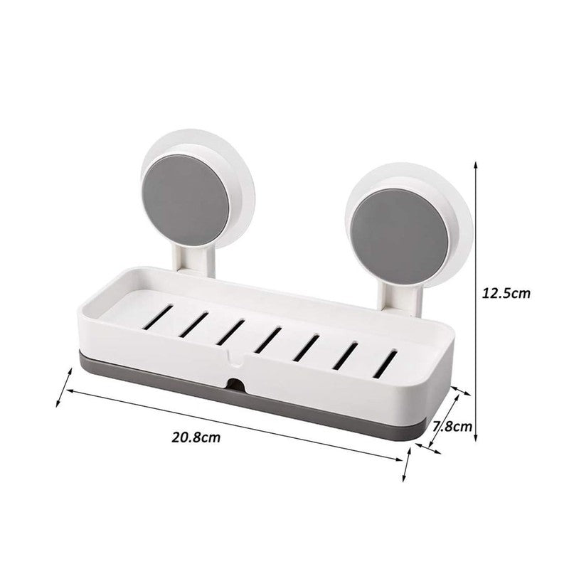Non-Drill Wall Mounted Soap Rack with Drain Tray media 7