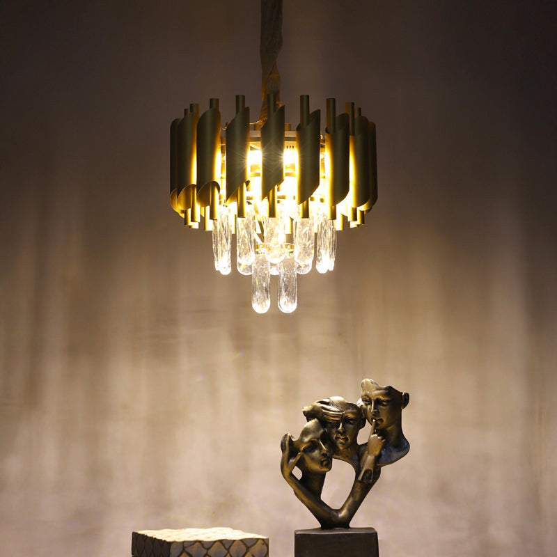 Auristra Iron Crystal Chandelier - Gold
