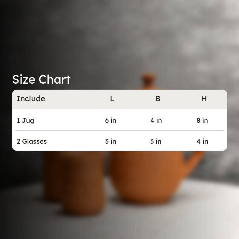 Linear Terracotta Jug with Glasses - Three Piece Set media 10