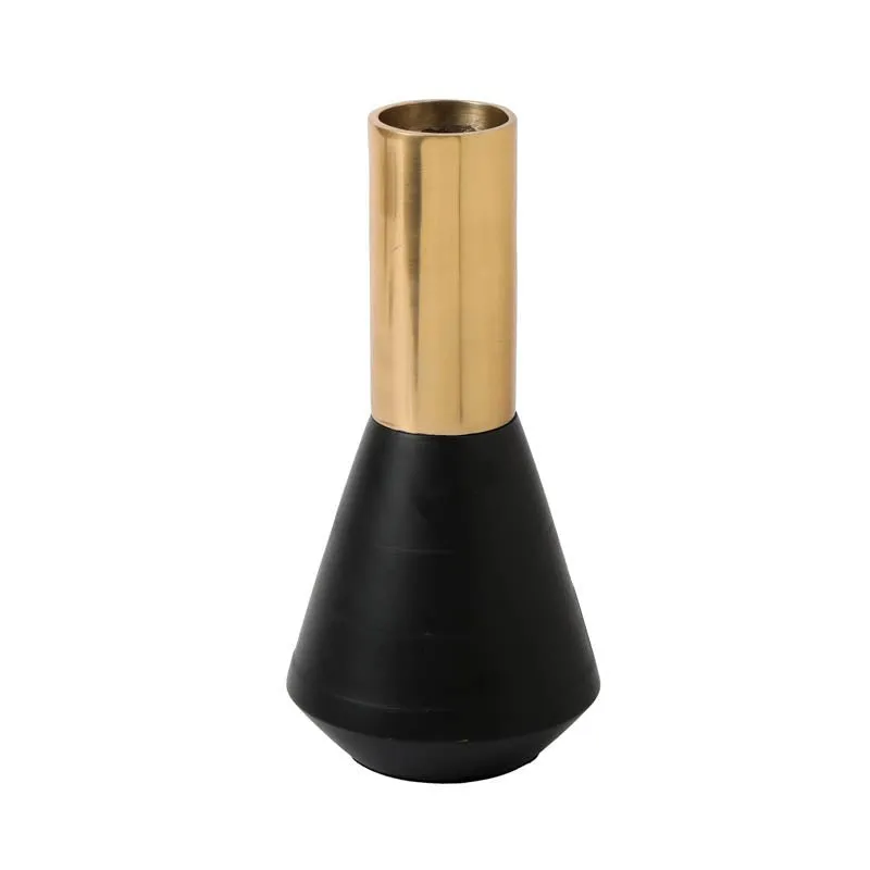 Prisma Table Vase - Gold & Black media 3