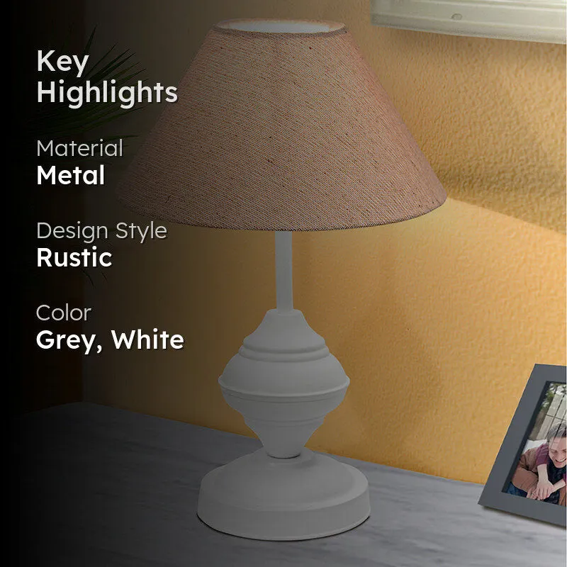 Orbin Metal Table Lamp - Grey,White media 2