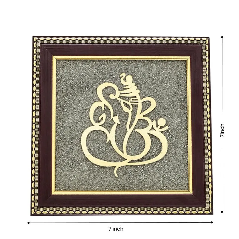 Divine Lord Ganesh Pyrite & Wood Wall Art media 8