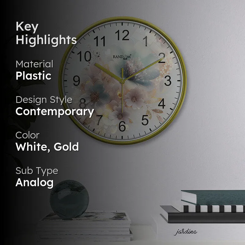 Pastel Petale Plastic Wall Clock media 2