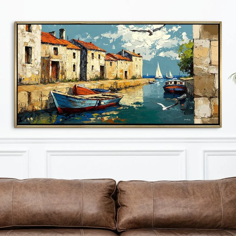 Blue Rest Canvas Wall Painting With Frame media 4