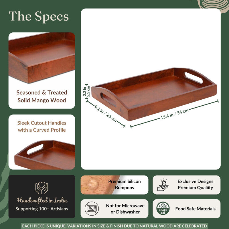 Lita Wooden Serving Tray media 5