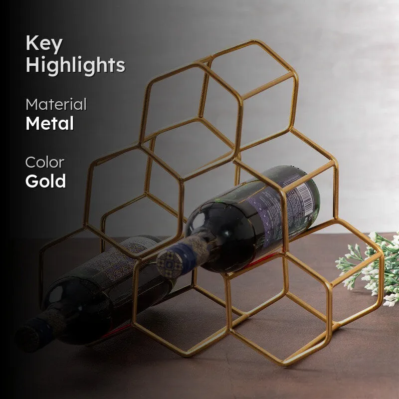 Hexa Nexa Wine Rack - Gold media 2
