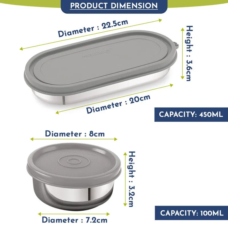 Zenvia Daily Lunch Box (100 mL,450 mL) - Two Piece Set media 12